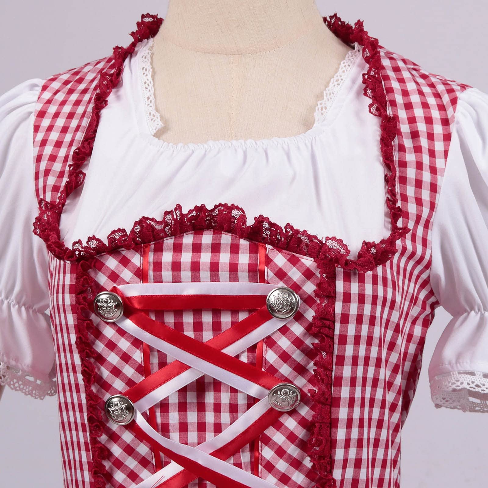 Generisch Festliche Damen Trachtenkleid mit Schürze für Oktoberfest Traditionelle Bier Fest Mode im Landhaus Stil