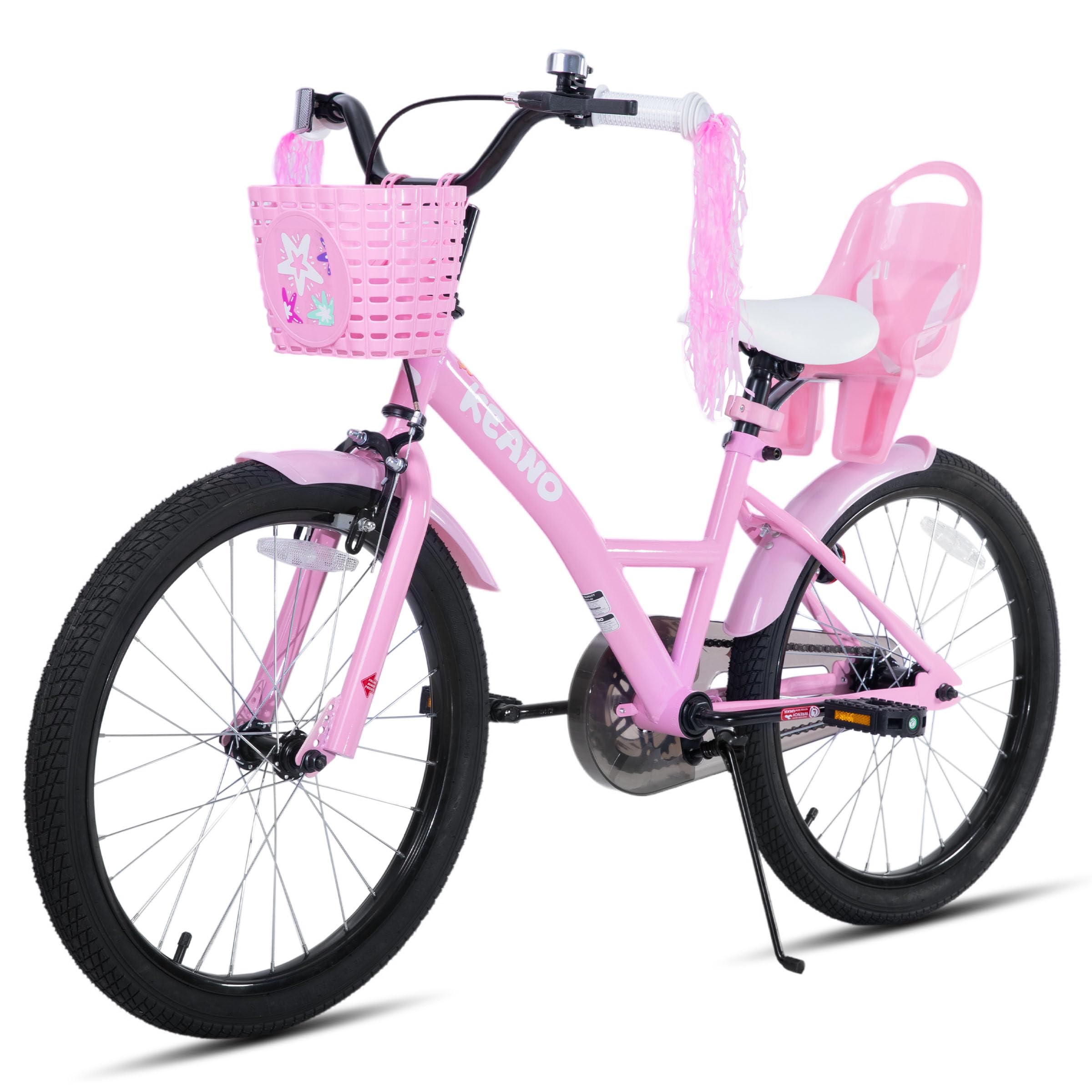 JOYSTAR Zinnia 14/16/20 Zoll Kinderfahrrad für Mädchen von 3-9 Jahren, 14/16 Zoll Mädchenfahrrad mit Stützrädern & Baket & Luftschlangen