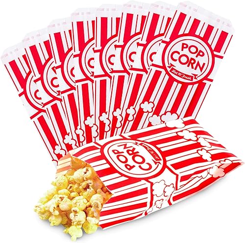 Paquete de 1000 Bolsas de palomitas de maíz de 1 onza  Pequeño recipiente de papel desechable para palomitas de maíz, parte inferior plana a prueba