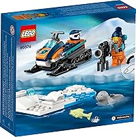 Vista 6 de LEGO City Explorador del Ártico Moto de Nieve 60376 Set de Juguete de Construcción, Set de Juego de Moto de Nieve con Minifiguras y 2 Figuras