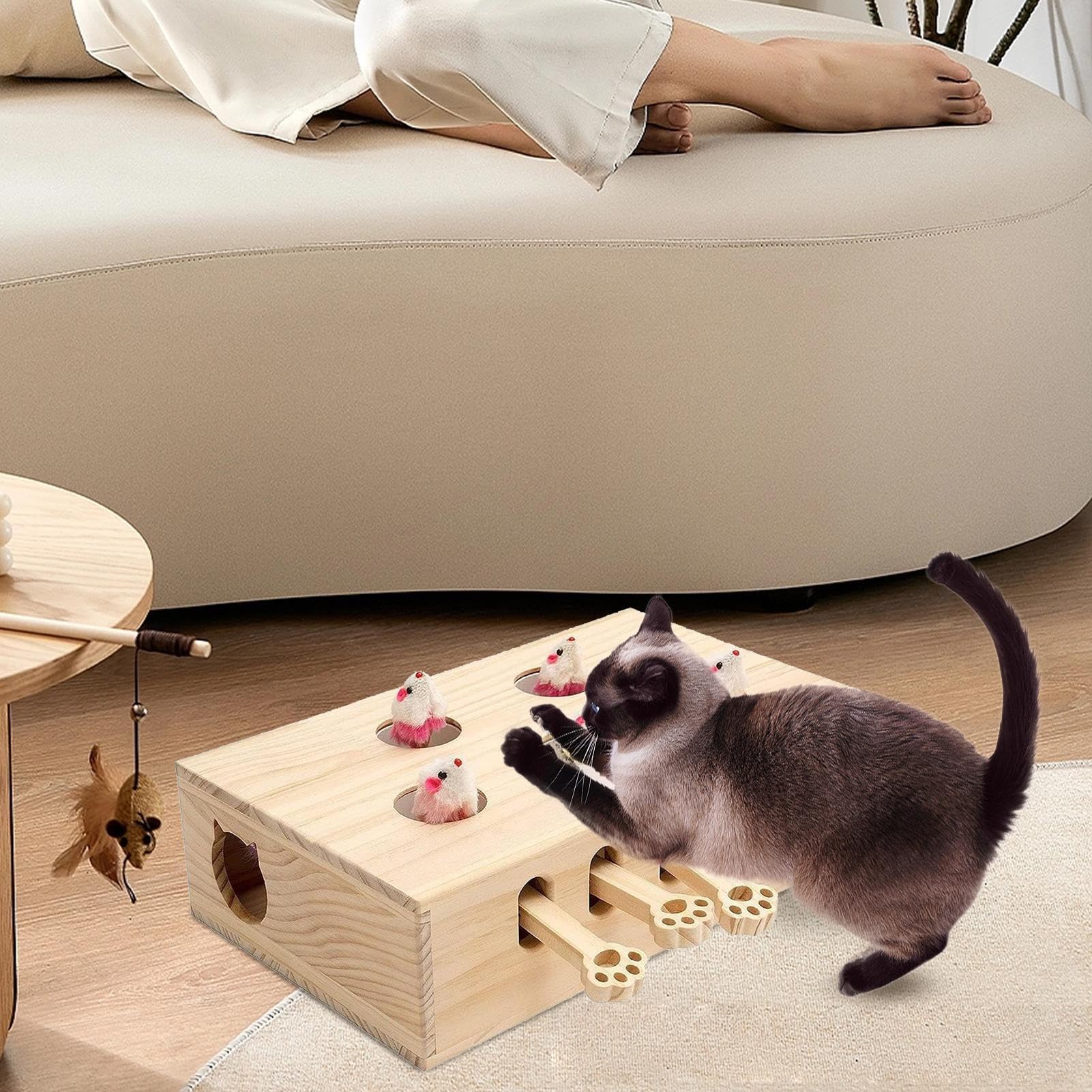 Giochi Interattivi Gatto Giocattolo Interattivo per Gatti Pop Play con | Micino Pop Caccia Simulata Interattivo Esercizio Cerca e Trova Micini Ambienti Interni Soggiorno