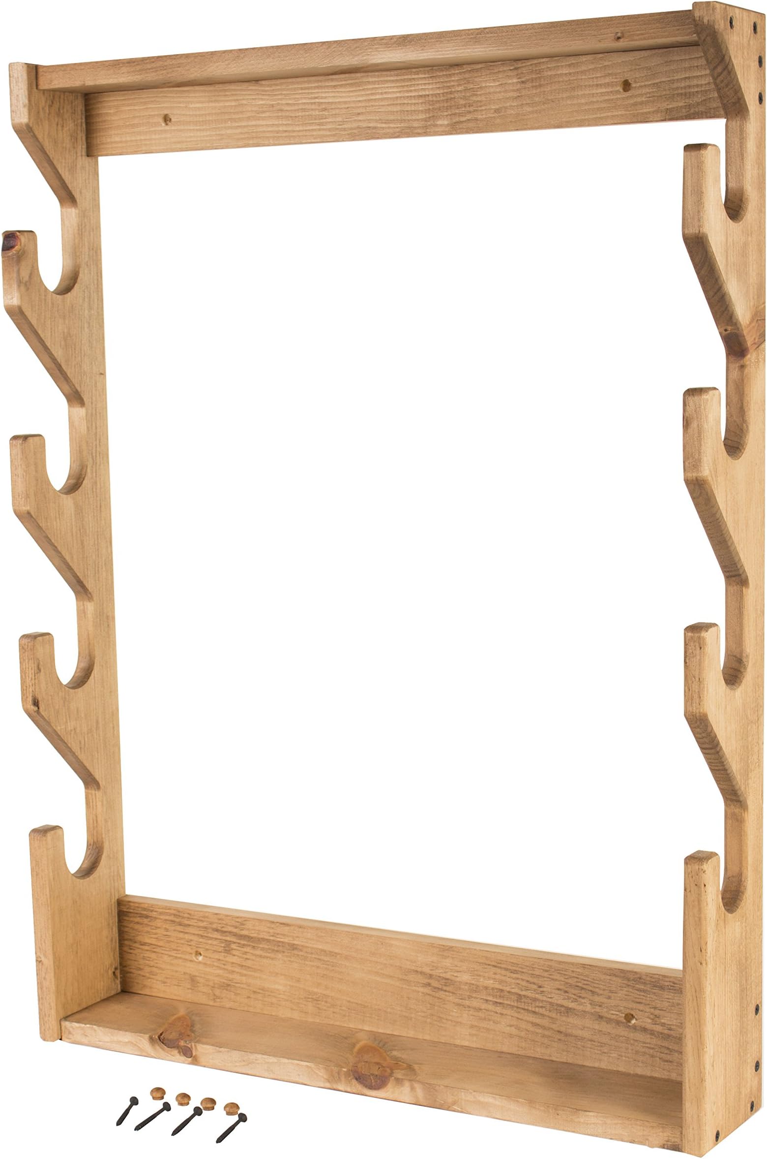 Walnut Hollow Country Wood Four Gun Rack with Hand-Rubbed Finish