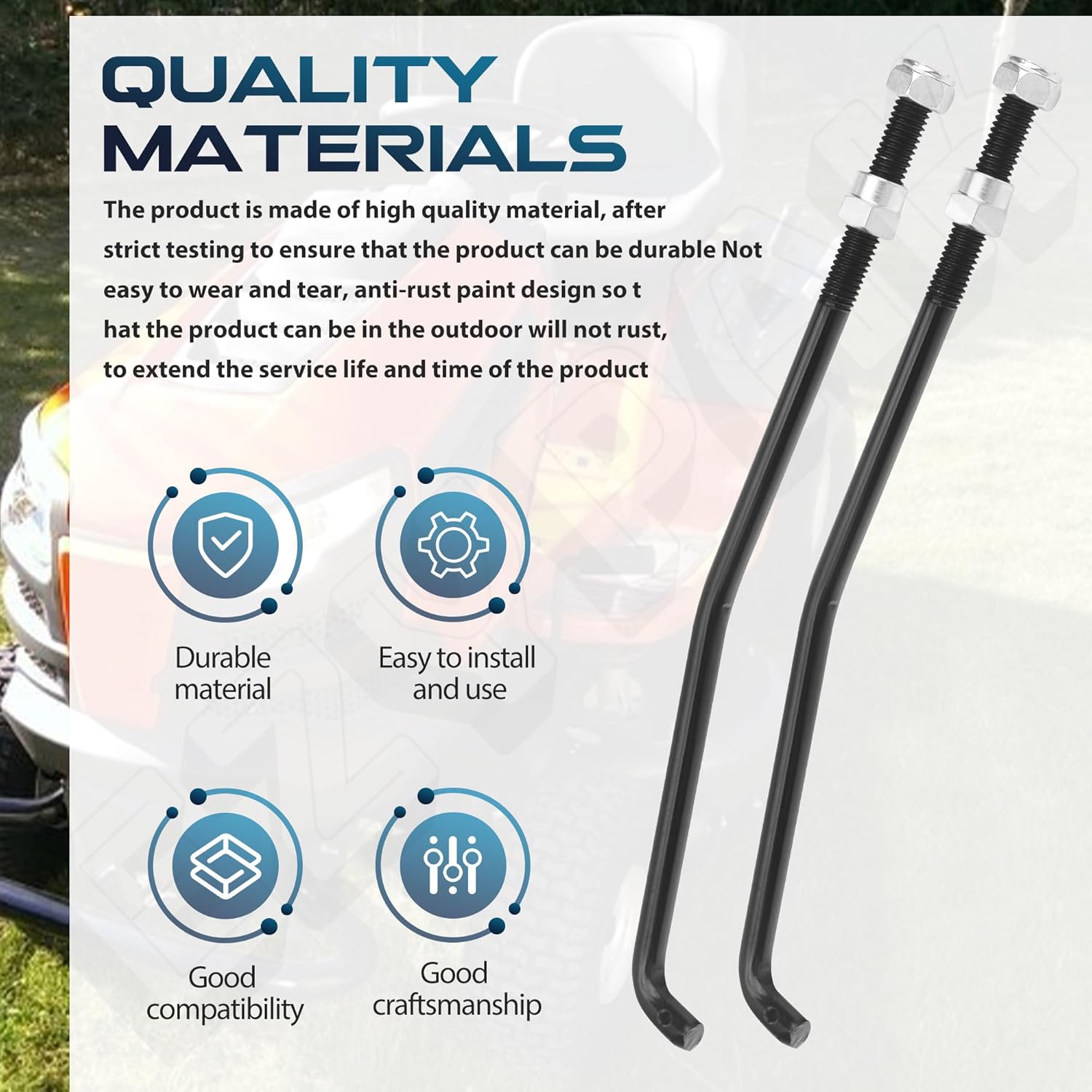 2 Pack 532173288 Deck Link Kit Compatible with Craftsman, Husqvarna, Poulan YTH18542, YTH2242, YTH180, CTH151, CTH192, CT130, CT131, CT141 Lawn Mower, Replace 173288 73350800 73800800 163552