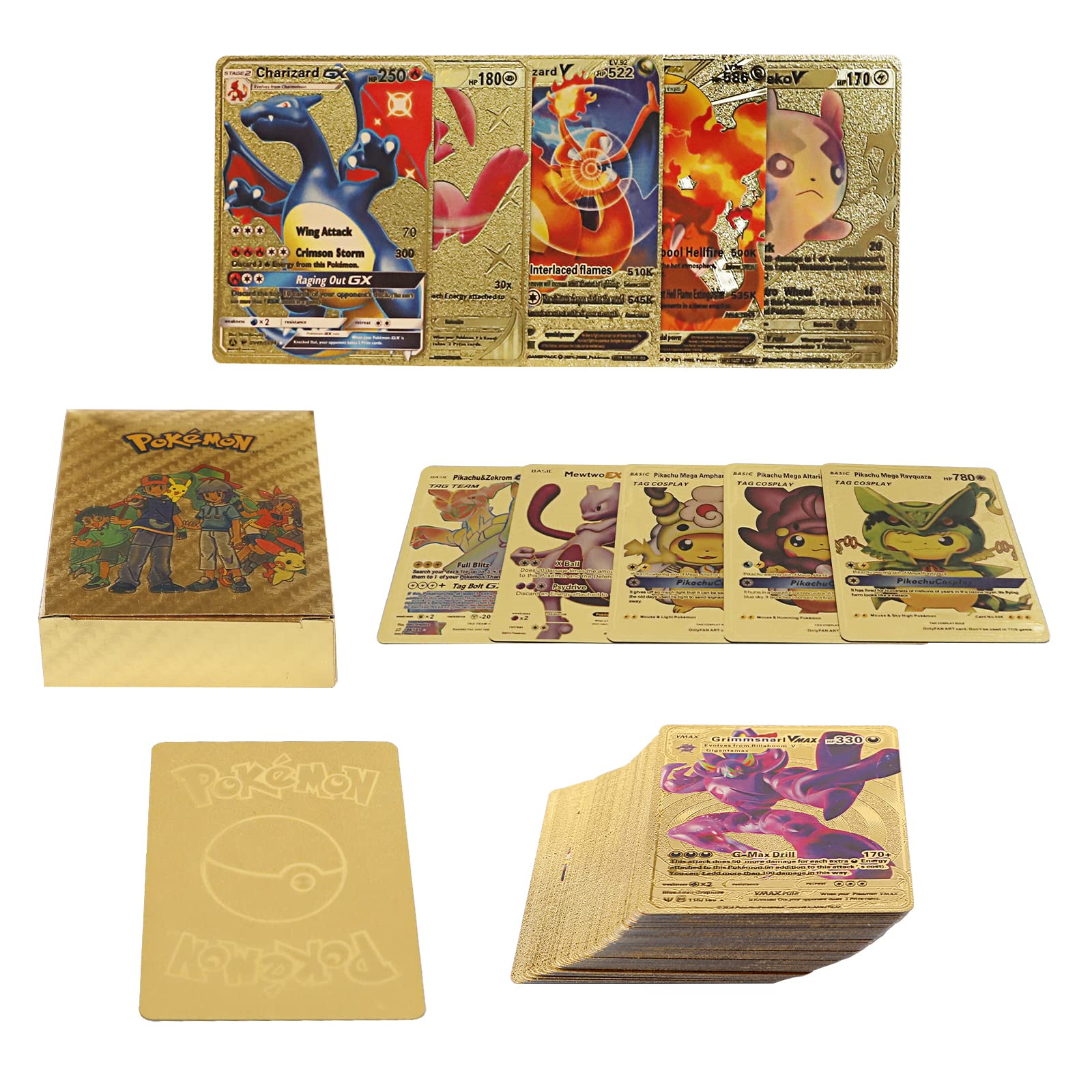 Buy 55 PCS TCG Deck Box Including Gold Foil Card Assorted Cards