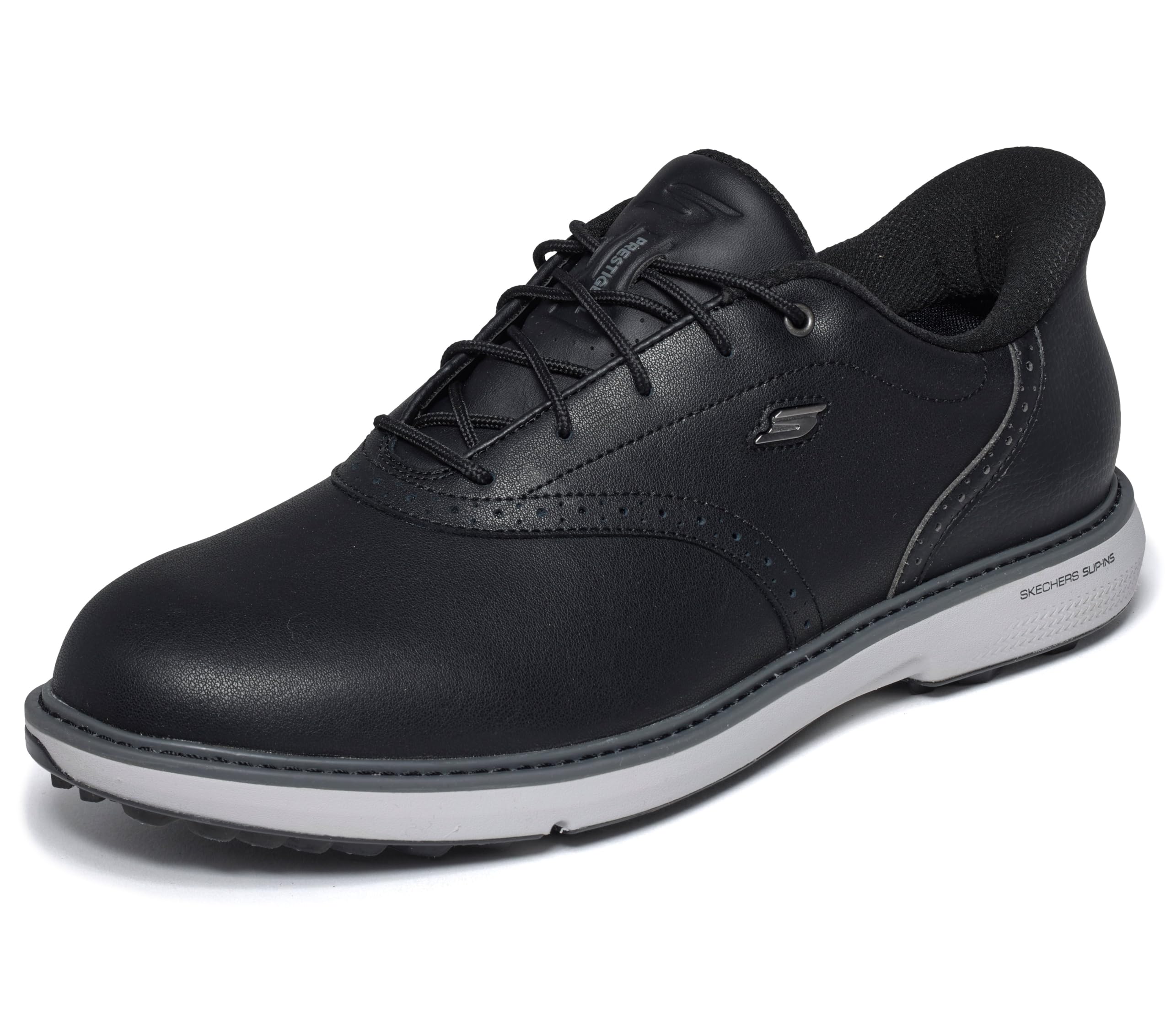 Skechers Men's Black Slip-Ins Waterproof: Go Golf Prestige Sl Golf Shoes In Size 9.5 | Leather/Synthetic/Textile, Arch Fit