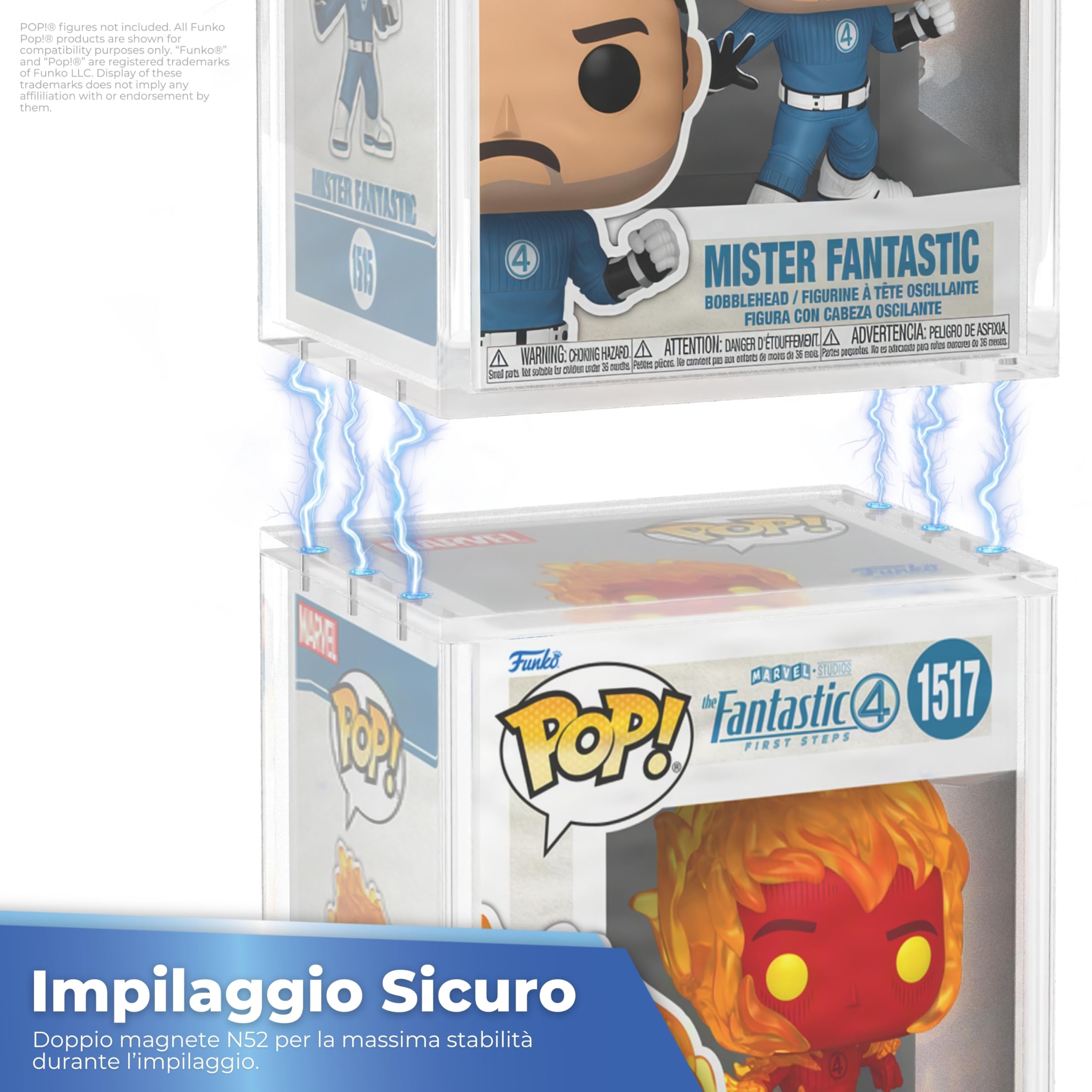 Funko Pop Protector con Magneti N52 – Custodia Funko Pop UV 99% Trasparente e Impilabile – Teca Funko Pop Premium