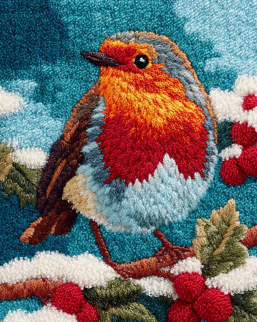 AMBATTERY Latch Hook Kits Carpet Cartoon Bird 85x115cm