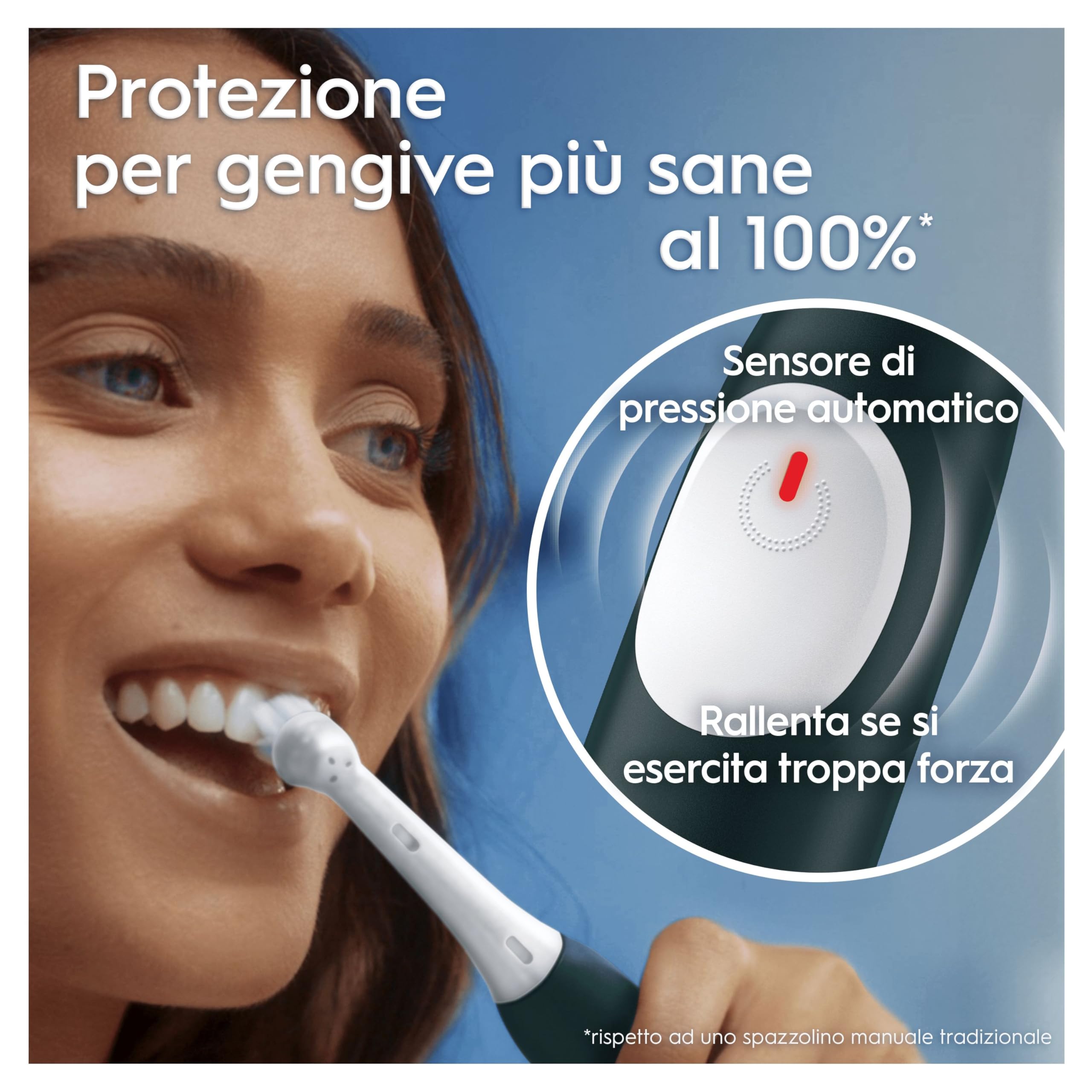 Oral-B iO 2 Spazzolino Elettrico Oral B, Nero e Verde, 1 Testina Di Ricambio, 2 Spazzolini, Delicato sulle Gengive, Efficace sulla placca, Sensore di Pressione