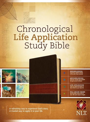 NLT Chronological Life Application Study Bible, TuTone (LeatherLike, Brown/Tan) - New Living Translation