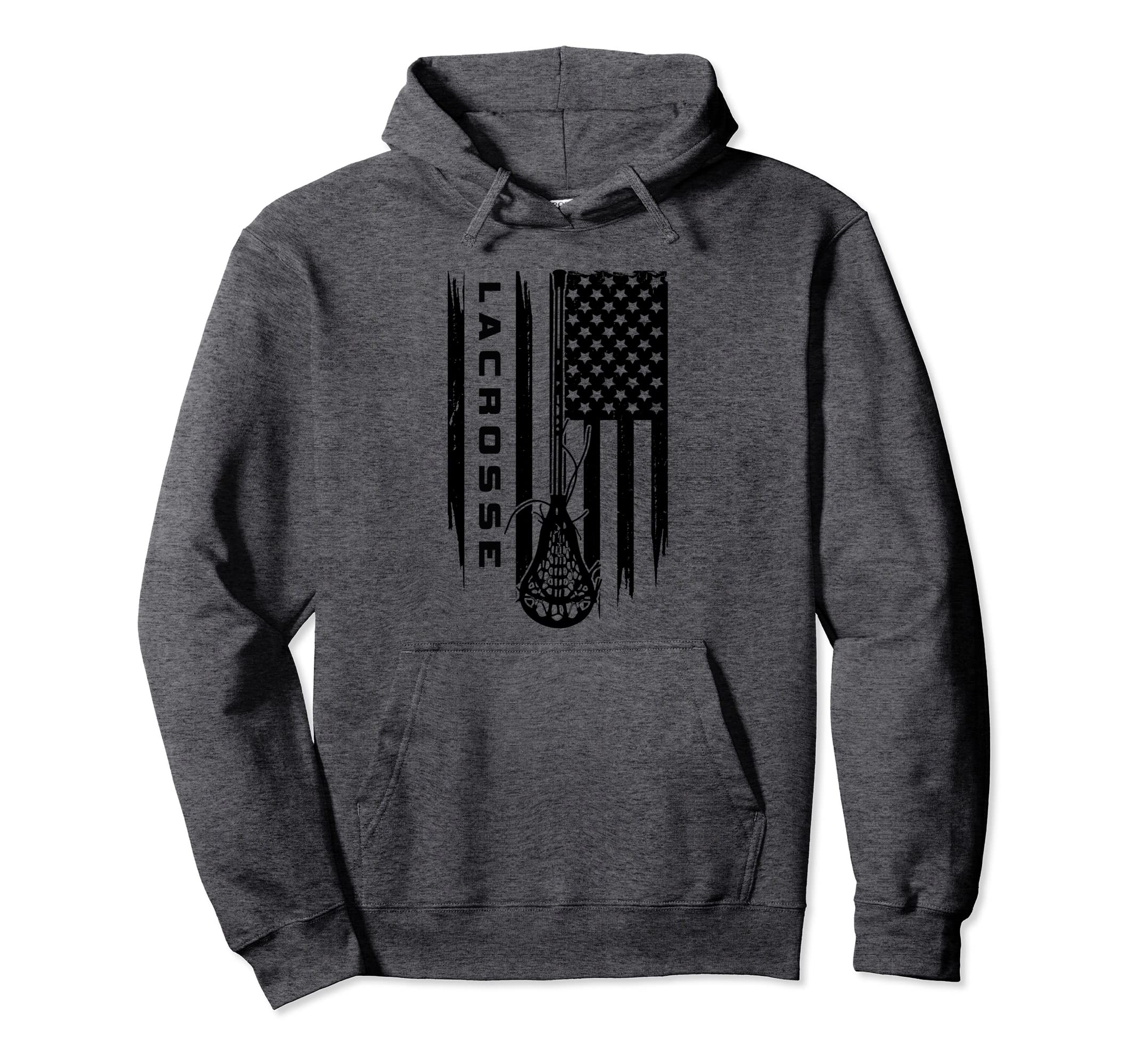 Lacrosse Clothing for Lacrosse PlayersAmerican Flag Lacrosse Apparel - Lacrosse Pullover HoodieOEKO-TEX STANDARD 100