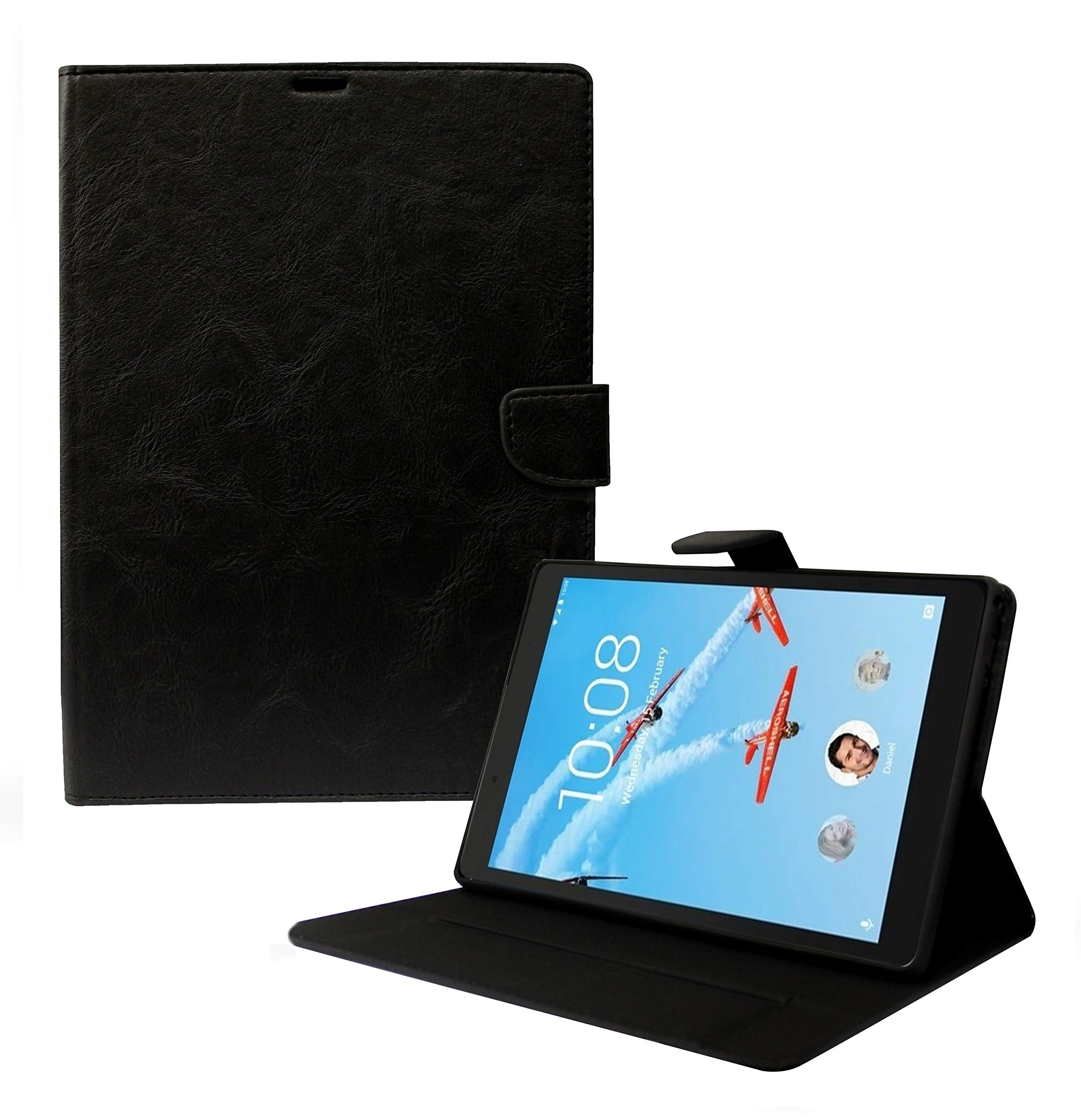TGK Multipurpose Smart Stand Leather Flip Cover with Silicone Back Case for Lenovo Tab E8 TB-8304F, TB-8304F1, TB-8304N, TB-8304 (8.0 Inch) Tablet - Black (B08LH88HCN) Amazon Price History, Amazon Price Tracker