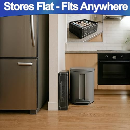 Miniatura 6 de Caja plegable de espuma enfriadora Iceless, aislada, plegable, portátil, ligera, sin hielo y resistente al agua, color negro medio