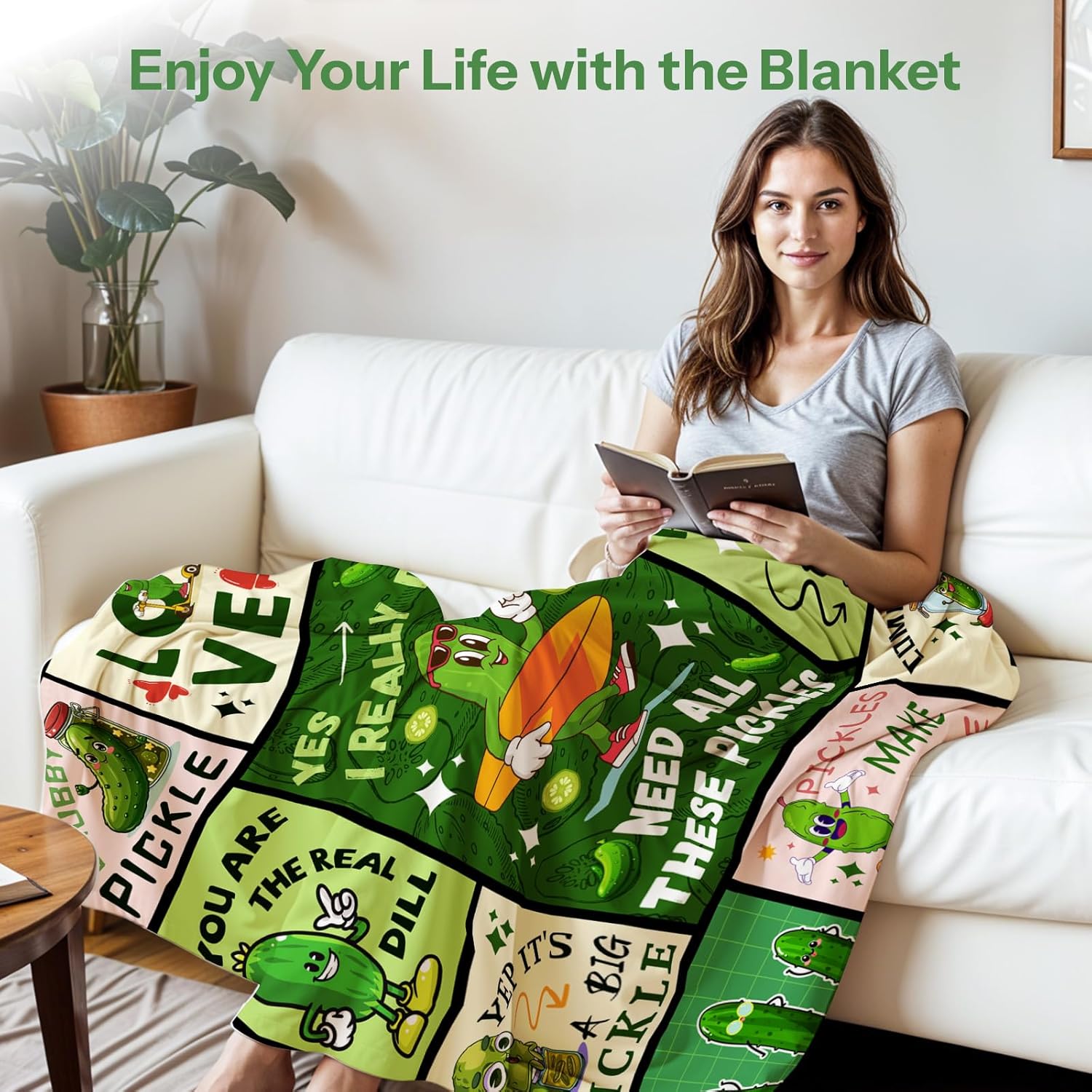Pickle Gift Blanket for Pickle Lovers, Pickles Gifts for Girl Boy,Women, Soft Pickles Blanket for Boys Girls Teens, Warm Blankets for Boy, Bed Sofa Birthday Gifts for Chritsmas Thanksgiving 40x50in - Image 4