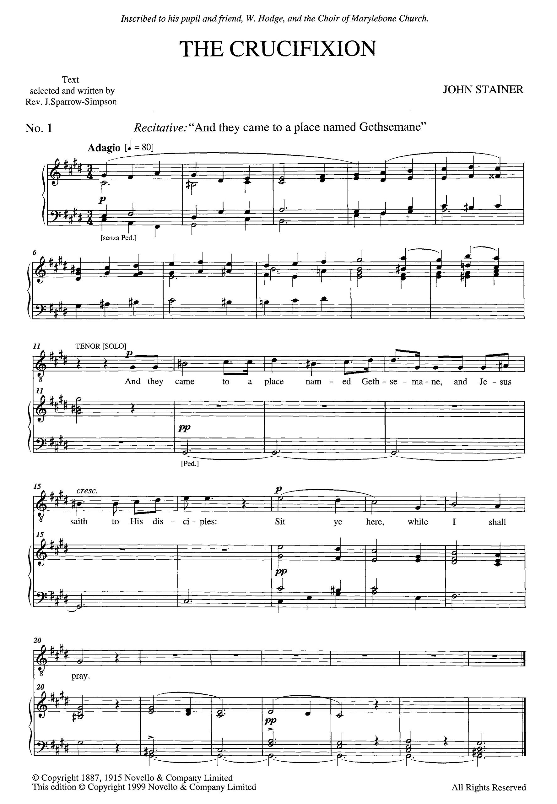 The Crucifixion: Vocal Score - Image 4