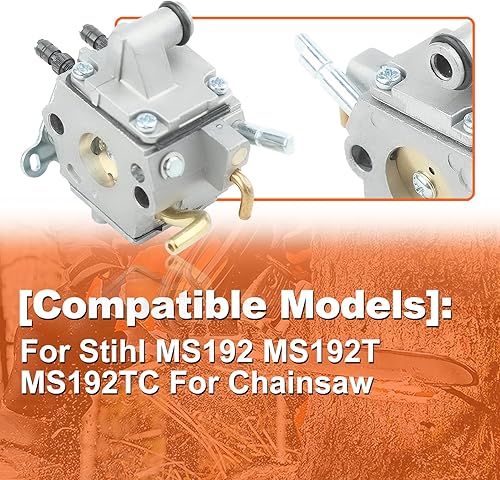 Miniatura 5 de Para Stihl MS192 MS192T MS192TC para motosierra, kit de carburador, 1137 120 0651, reemplazo para Zama para C1Q-S258