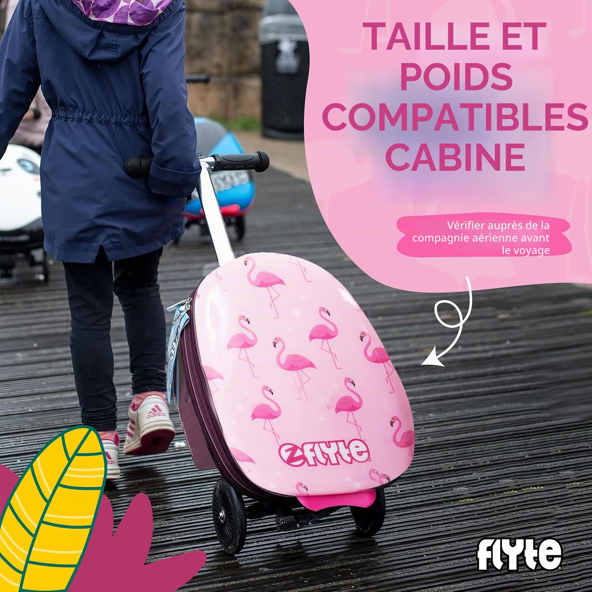 Flyte Valise Pliable pour Enfants – Valise Rigide à roulettes 2 en 1, 45,7 cm, capacité de 25 litres
