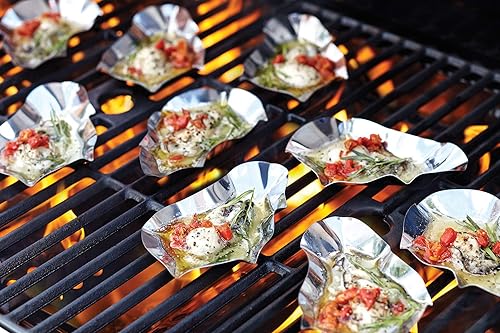 Vista 5 de Outset Grillable Shells, Stainless Steel Grillable Oyster Shells, Set of 12