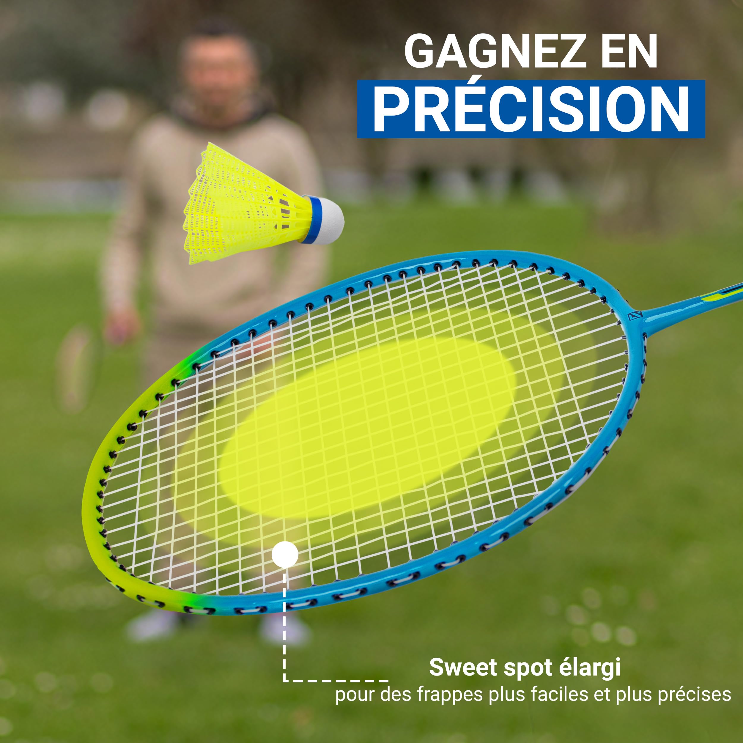 Redfield Set de Badminton - 2 Raquettes de Badminton - 2 Volants - Sac de Transport - Ensemble Complet pour 2 Joueurs Adultes - Jeu en extérieur ou en Salle