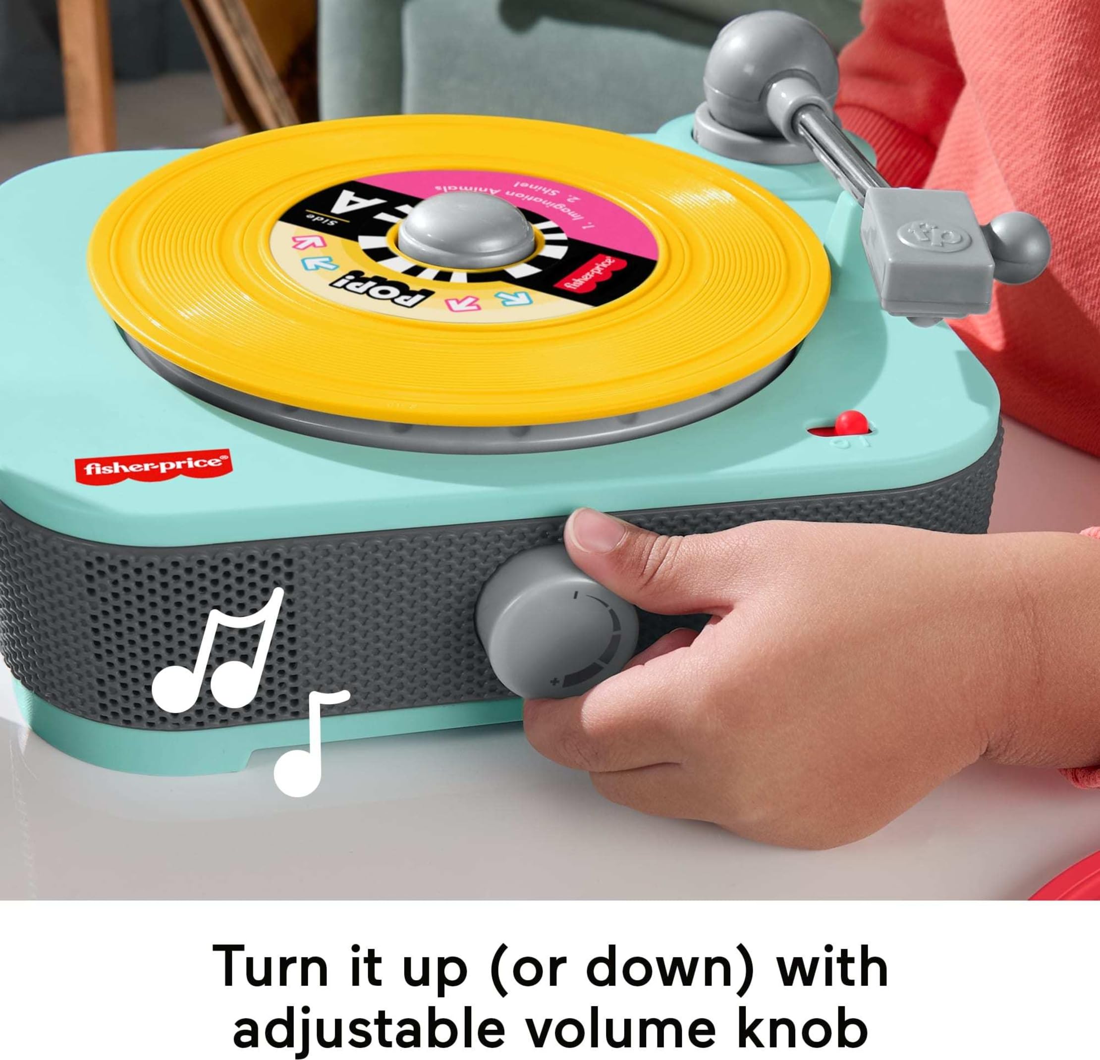 Fisher-Price Tourne-Disque Rockin' de Luxe avec 6 Albums pour Jeux préscolaires pour Enfants à partir de 3 Ans (exclusivité Amazon)