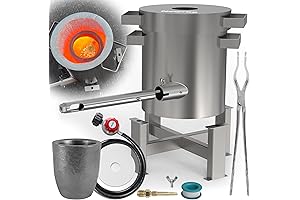 Nelyrho Metal Melter, 7kg Crucible Stainless Steel At-Home Furnace for Scrap Aluminum,...