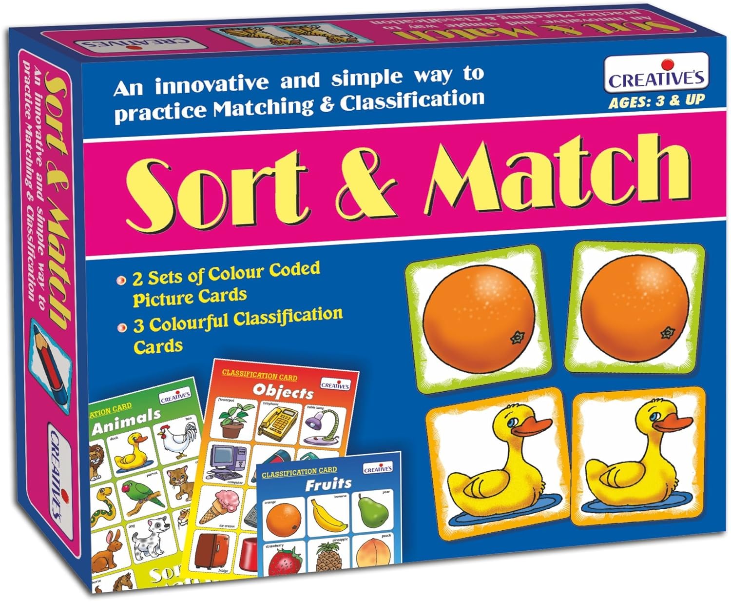 Buy Creative's Sort And Match Card Game (MultiColor), for Kid, Pack of