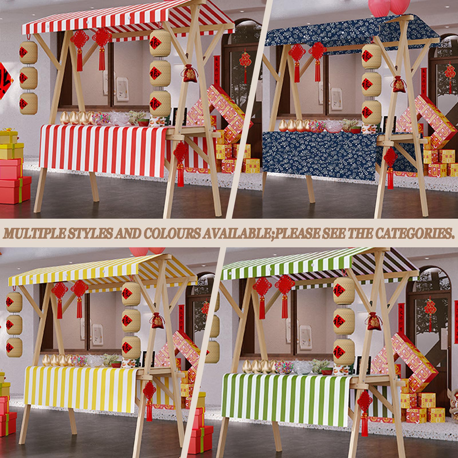 Lekkie, składane stoisko z markizą,mobilny drewniany kiosk na uliczne jedzenie/targi,komercyjny wózek z lodami na targi i festyny. 120 * 60 * 200cm-15