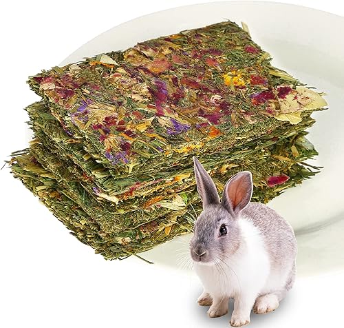 Miniatura 1 de X-pet Juguetes masticables para conejos, golosinas de chinchilla para la salud dental, golosinas para masticar con chips de heno Timothy naturales,