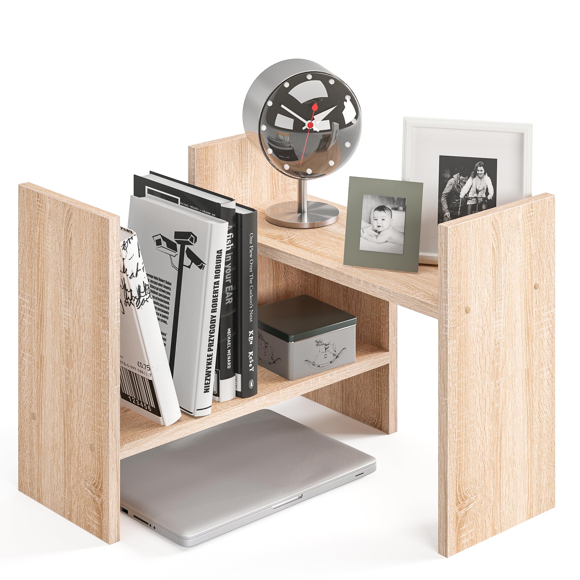 Tischregal Schreibtisch Aufsatz - Verstellbarer Desktop Organizer Aus Holz