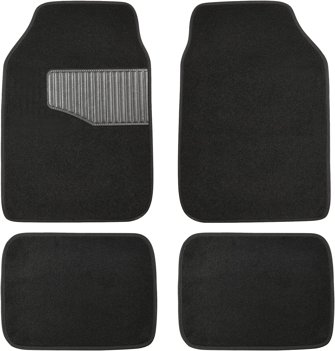 Amazon Basics Universal Fit Rubber Carpet Floor Mats For Car SUV Van