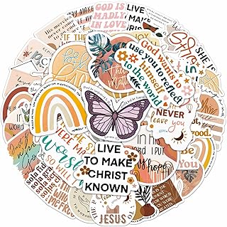 100 PCS Christian Stickers - Jesus Stickers, Bible Journaling Study Supplies Stickers for Adults Women, Religious Faith Pack Sticker for Water Bottles Scrapbook Notebook Laptop Computer