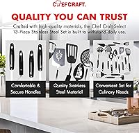 Vista 6 de Chef Craft Juego de herramientas de cocina de acero inoxidable de 13 piezas