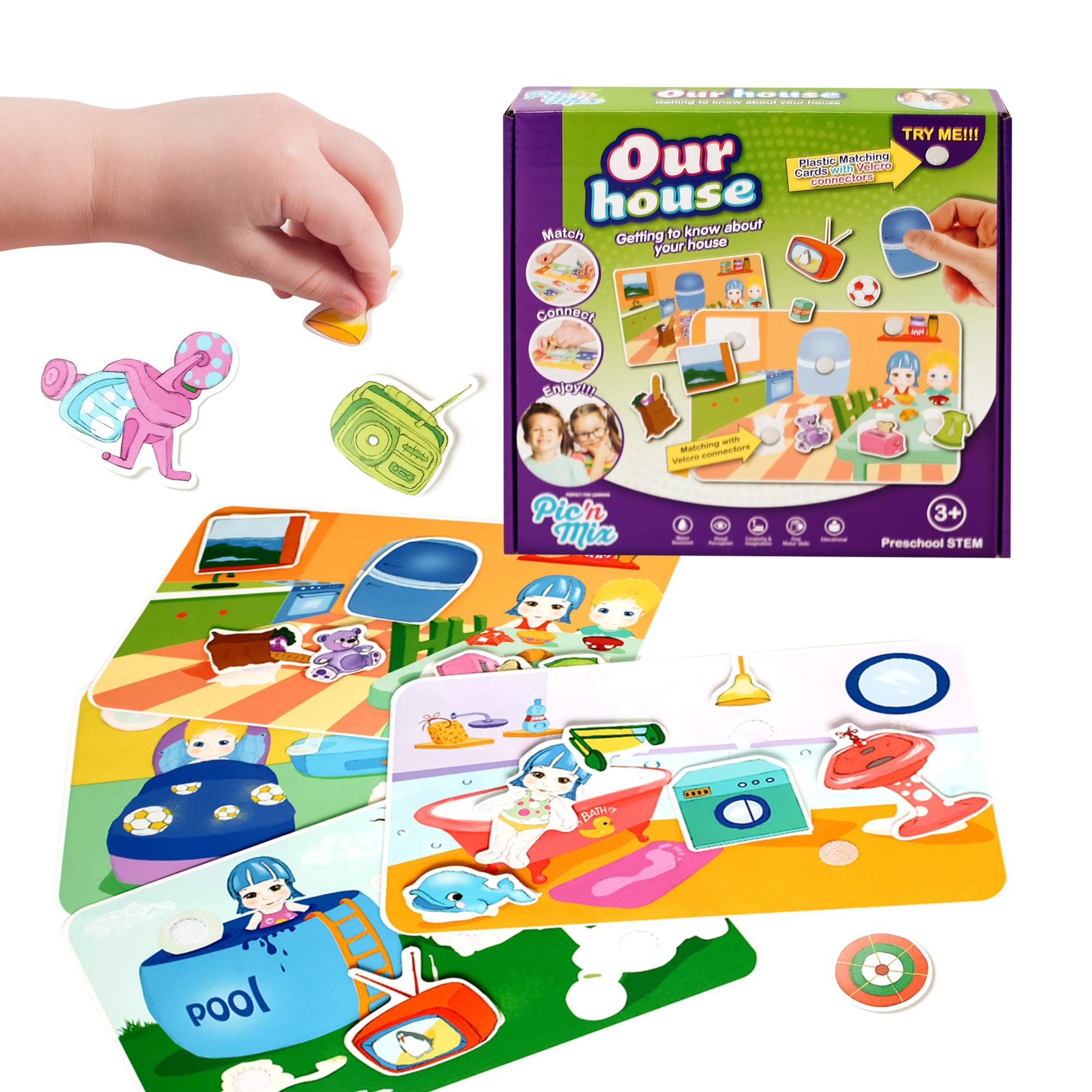 Amazon.com: Picnmix Our House Toddler Board Games 3-6 Age, Preschool Games  3-5, Matching Game for Kids Age 3-7, Speech Therapy Materials, Crafts for  Kids Ages 3 : Toys & Games