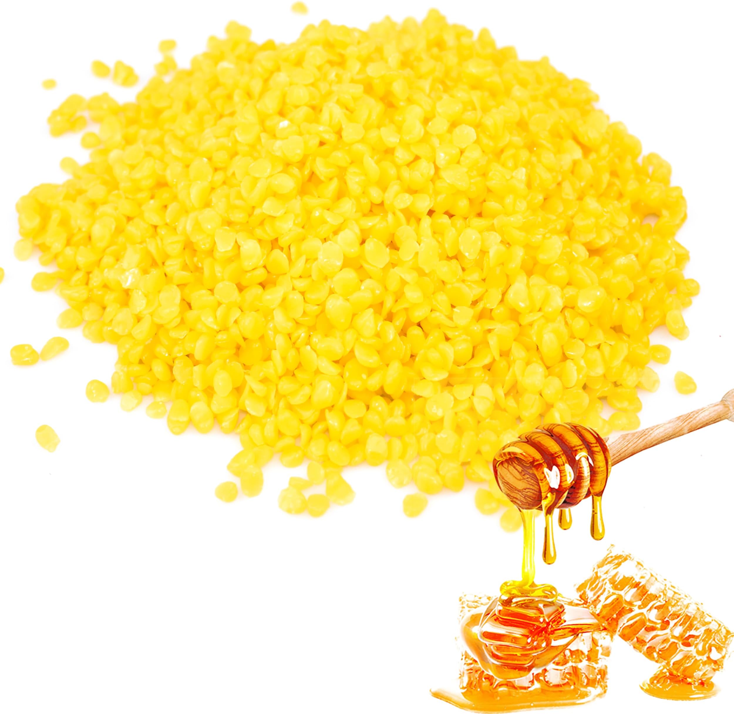 Cire D'Abeille Blanche En Pastilles 100% Pure - 5 Lbs (2,27 Kg), Fabriquée Aux États-Unis | Soapeauty