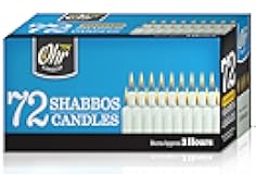 Ner Mitzvah Shabbat Candles - Traditional Shabbos Candles - 3 Hr. - 72 Ct.