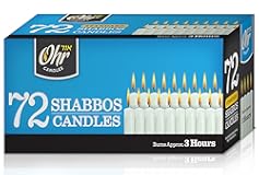 Ner Mitzvah Shabbat Candles - Traditional Shabbos Candles - 3 Hr&period; - 72 Ct&period;