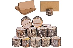 Rustic Wooden Table Marker Stands Place Card Holders