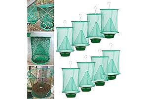 8 Packs Ranch Fly Traps Outdoor Hanging