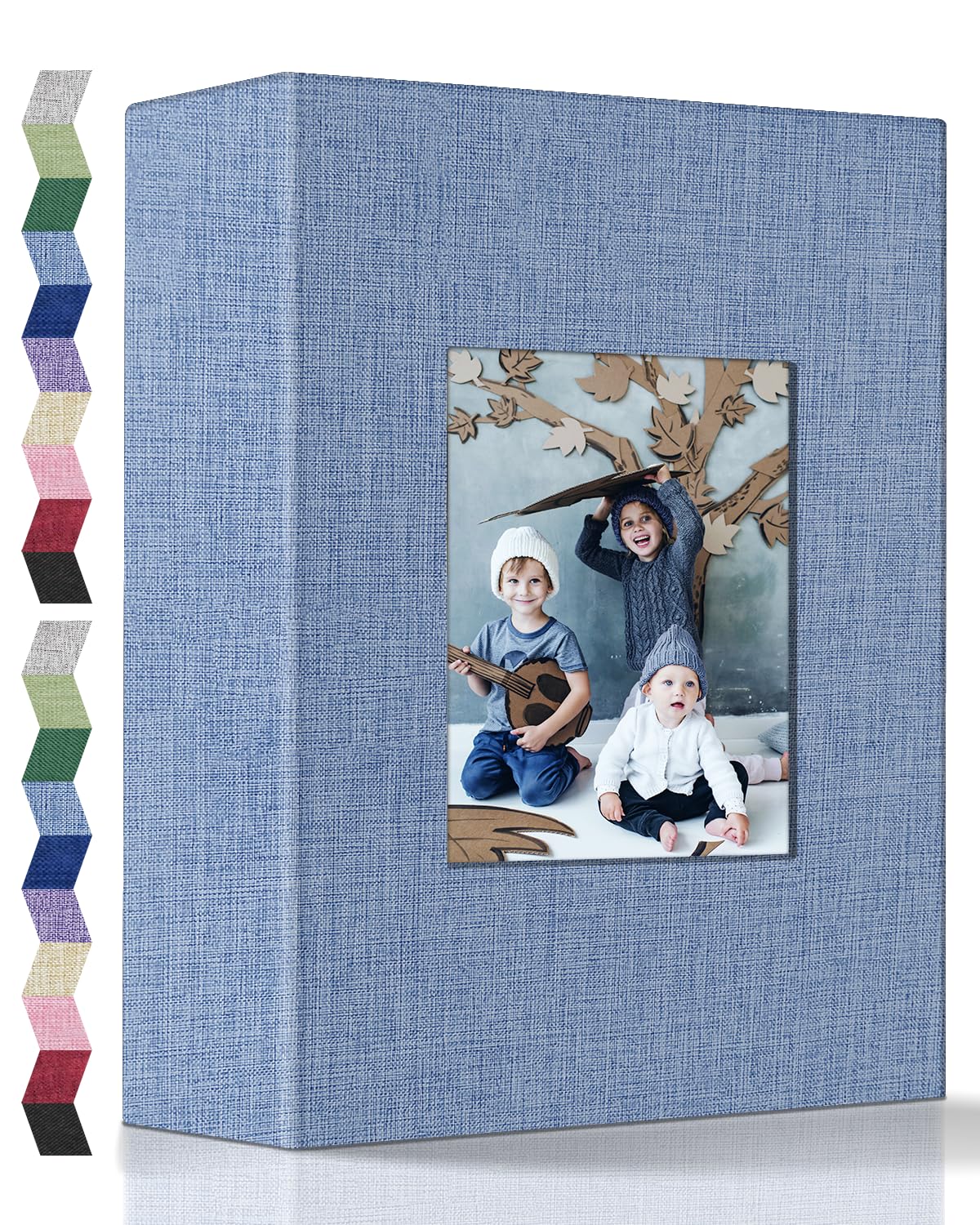 Popotop Photo Album 4x6-200 Photos Photo Books with 200 Horizontal Pockets,Linen Cover Albums for Family Wedding Anniversary Baby Vacation Pictures