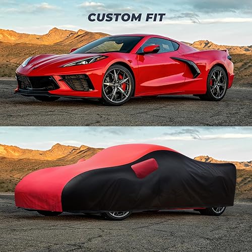 Miniatura 6 de KAKIT Funda impermeable para automóvil C8 Stingray 2020-2022, ajuste personalizado, no se decolora, resistente a los rayos UV, para Chevy Corvette
