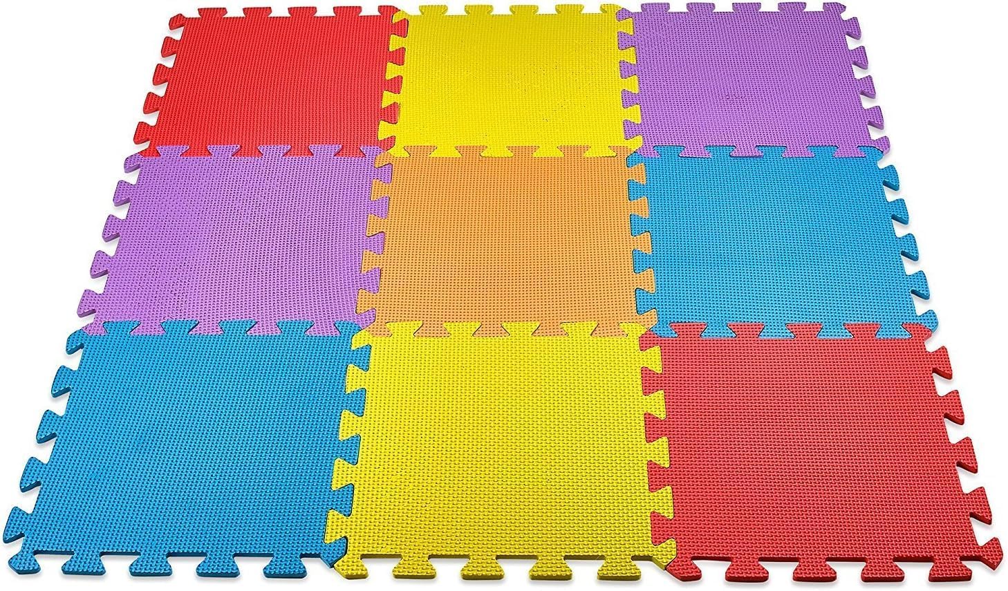 120-Piece Interlocking Floor Mats, Exercise Mat, Safety Play Floor Mat for Kids Tiles Cushions Soft Interlocking Exercise mats Garage Flooring Protector (120 Square Ft)