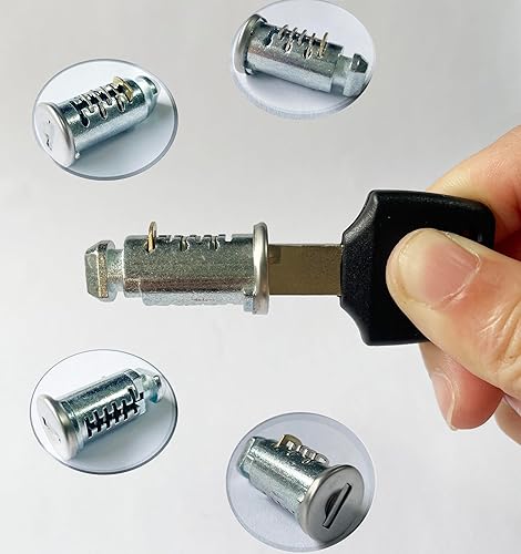 Miniatura 3 de Paquete de 6 núcleos de bloqueo para Thule, repuesto para núcleo de bastidor Thule, cilindro de llave para bloqueo de portabicicletas, cerradura de