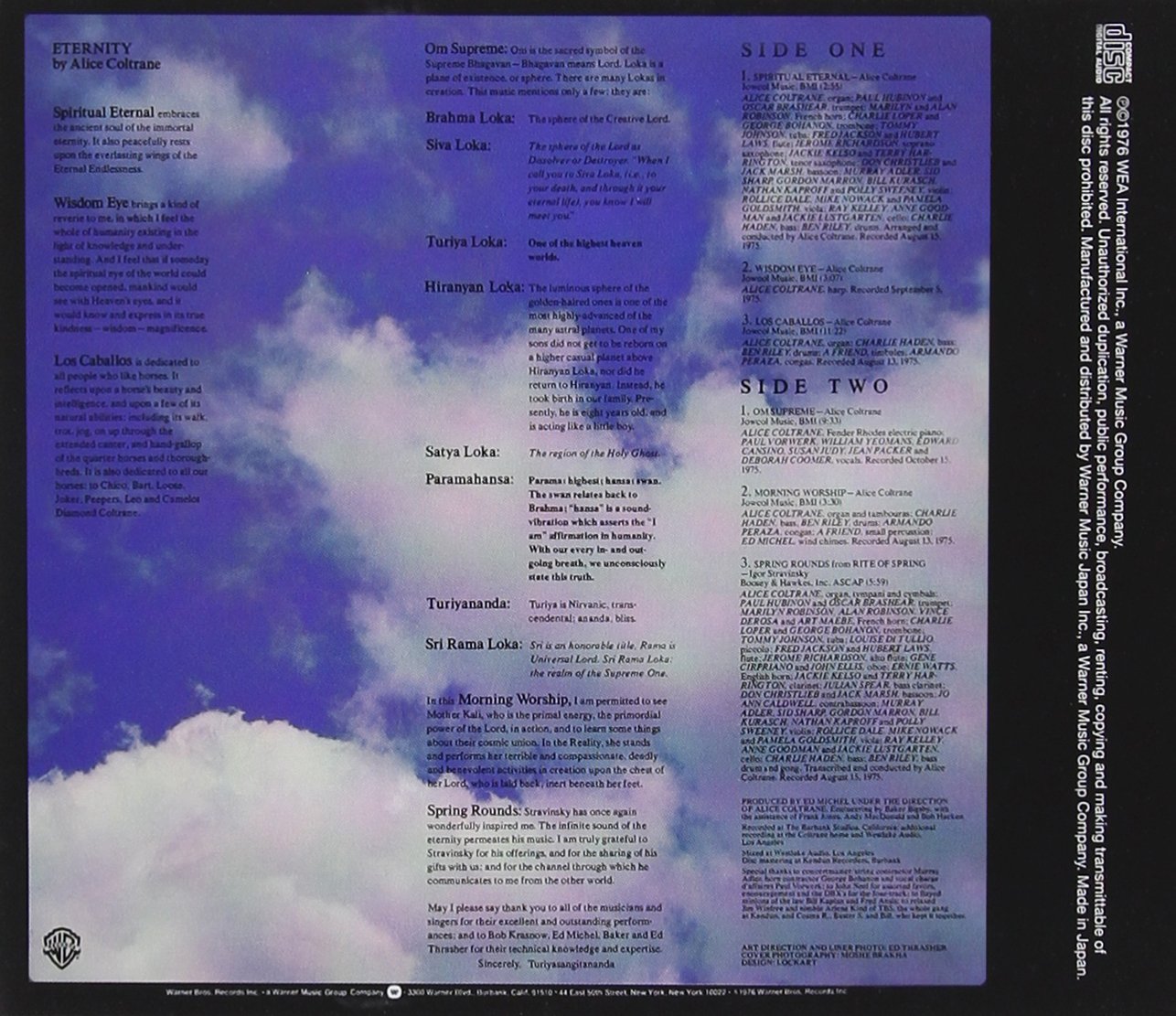 ALICE COLTRANE - Eternity - CD