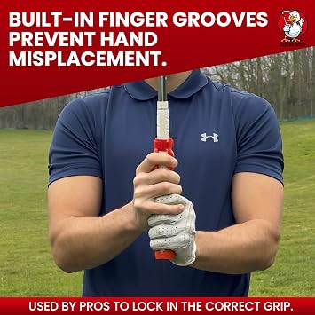 Golf Grip Trainer Golf Training Aid for Correct Hand Positioning, Fits All Golf Clubs, Build Proper Grip Fundamentals for Consistent Practice