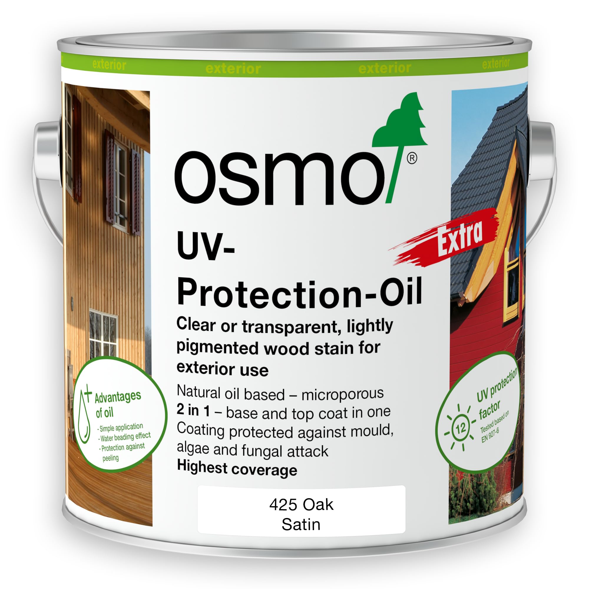 Osmo UV Protection 2.5 litre Tints - 425 Oak Satin