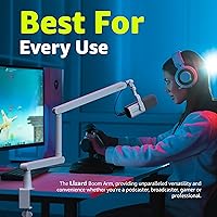 Vista 5 de IXTECH Brazo de Boom de Micrófono Blanco de Bajo Perfil Soporte de Brazo de Micrófono Ajustable con Gestión de Cables Integrada Brazo de Micrófono 2