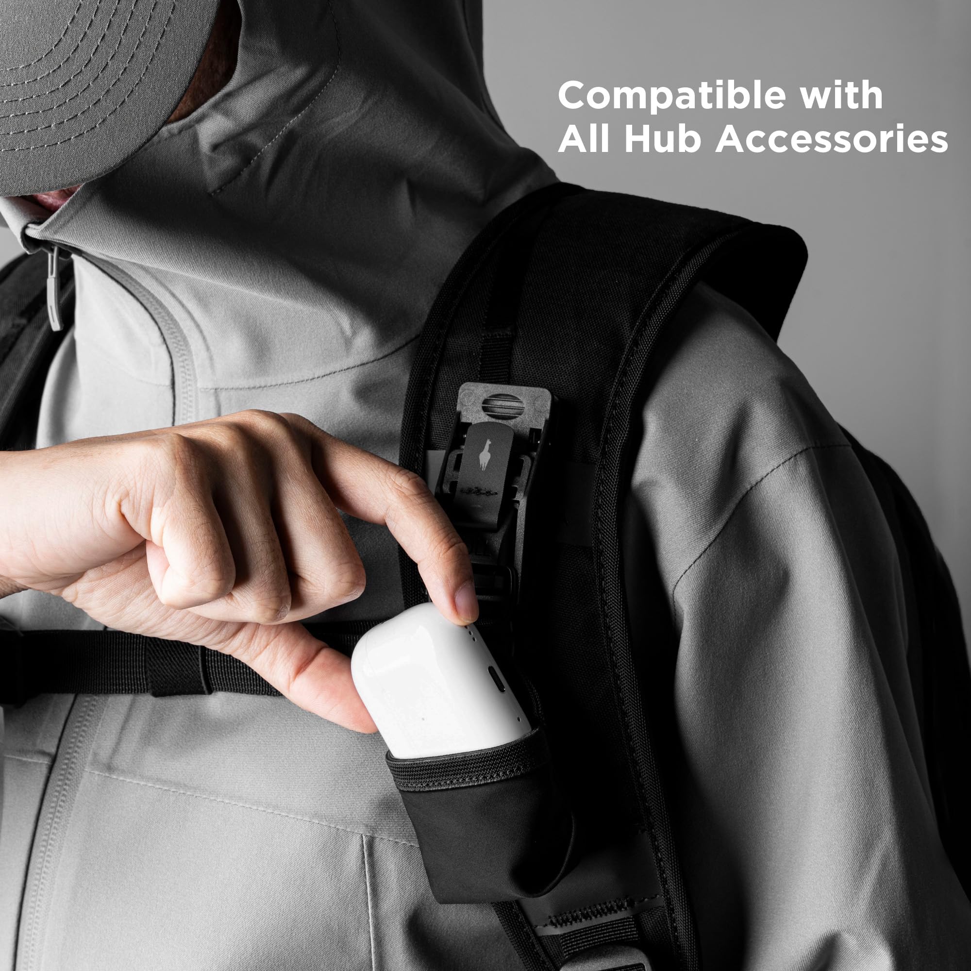 ALPAKA HUB Earbuds Pouch - Magnetyczne etui na słuchawki | Clip HUB Fidlock, rozszerzalna kieszeń kompatybilna z AirPods Pro, szybki dostęp, ochrona