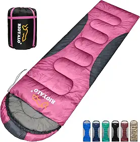 Sacos de dormir de inverno de 0 graus para adultos acampar (450 g/m²) - Faixa de temperatura (5F – 32F) Saco de compressão portátil à prova d'água - Sacos de dormir de acampamento para grandes e altos