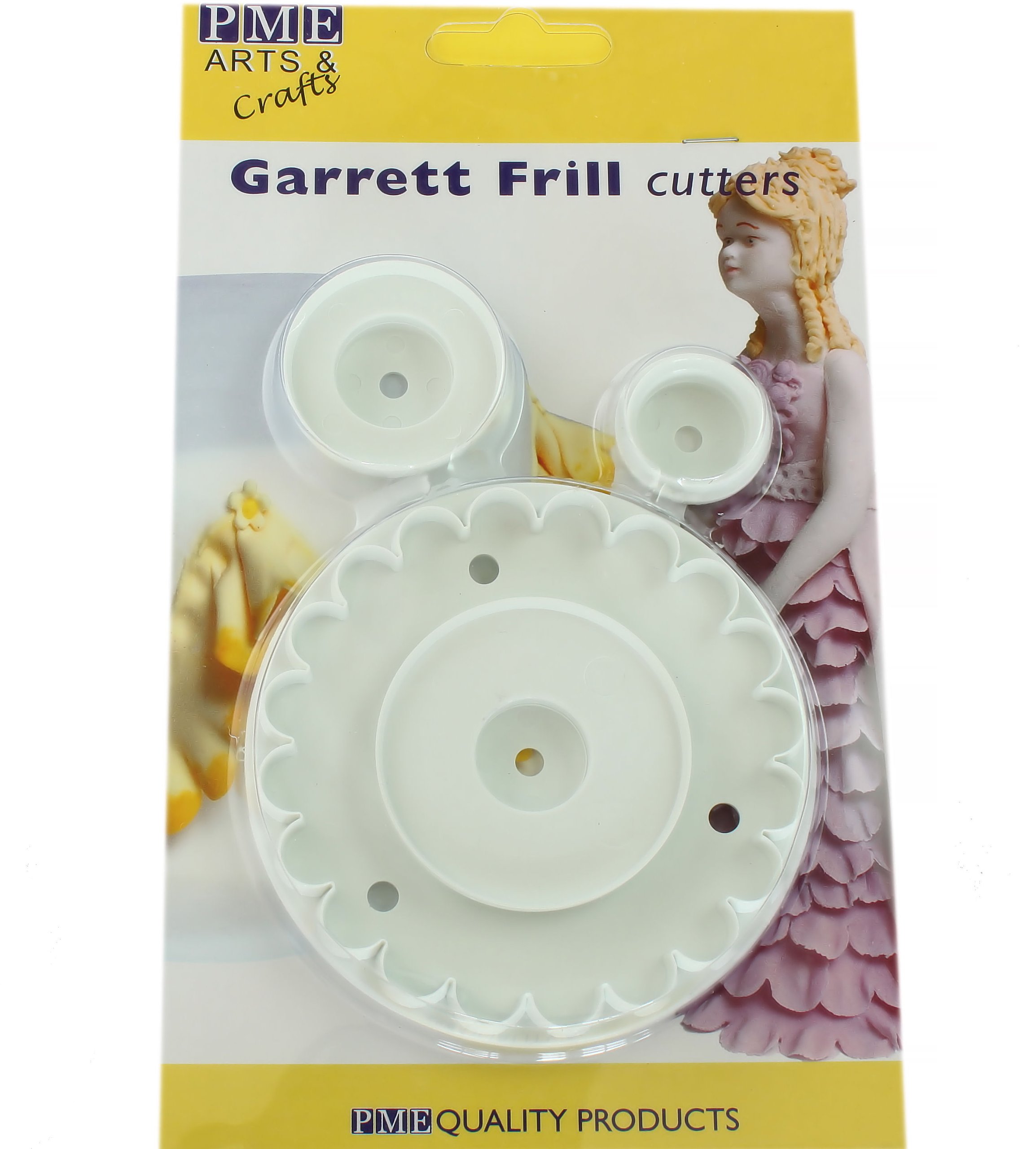 Pme White Cutter Garrett Frill Round/Fluted 4 Pce