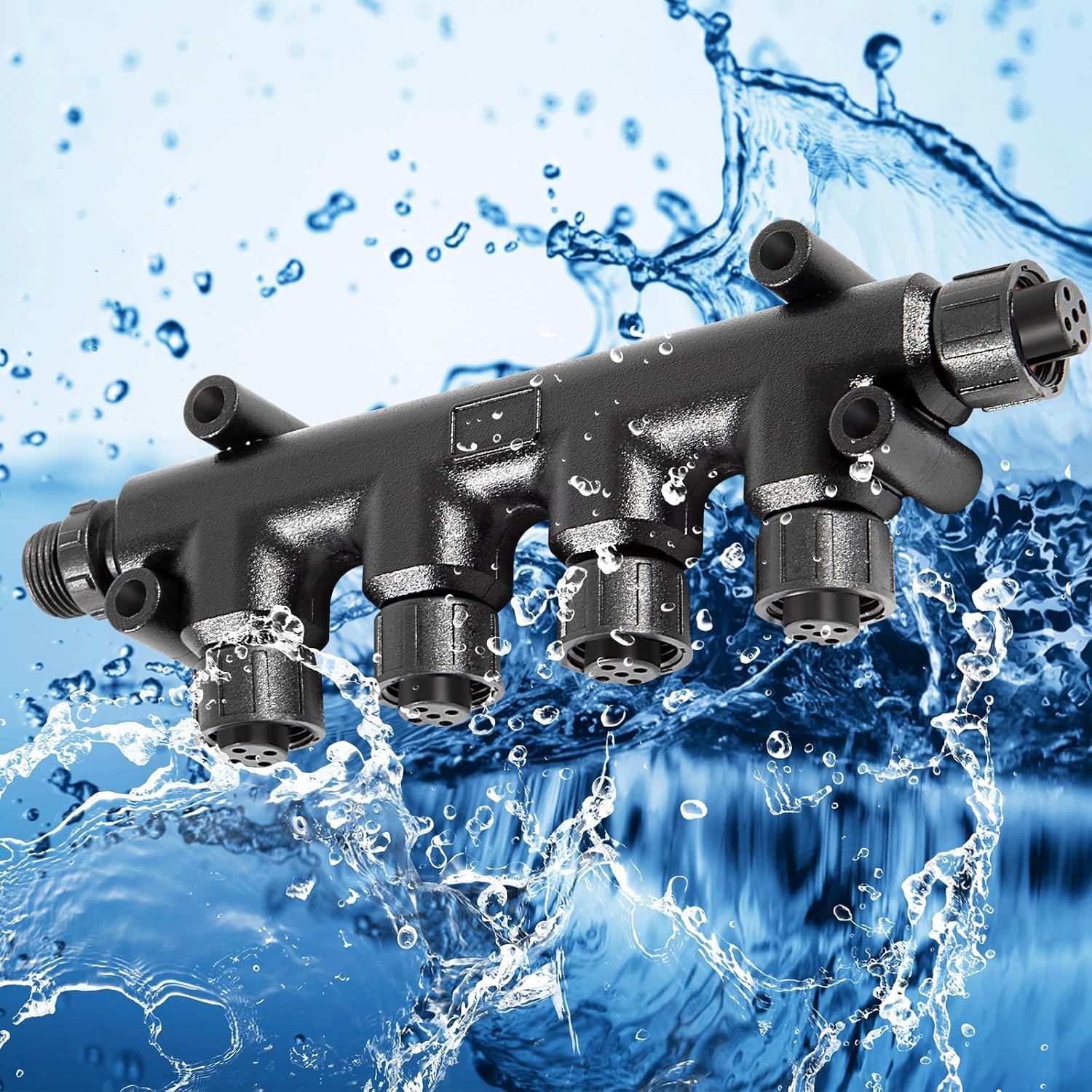 NMEA 2000 N2K Connecteur multiport en T à 4 ports 5 broches IP67 étanche pour réseau Backbone Compatible avec Garmin Lowrance Simrad B&G Navico pour écrans capteurs composants