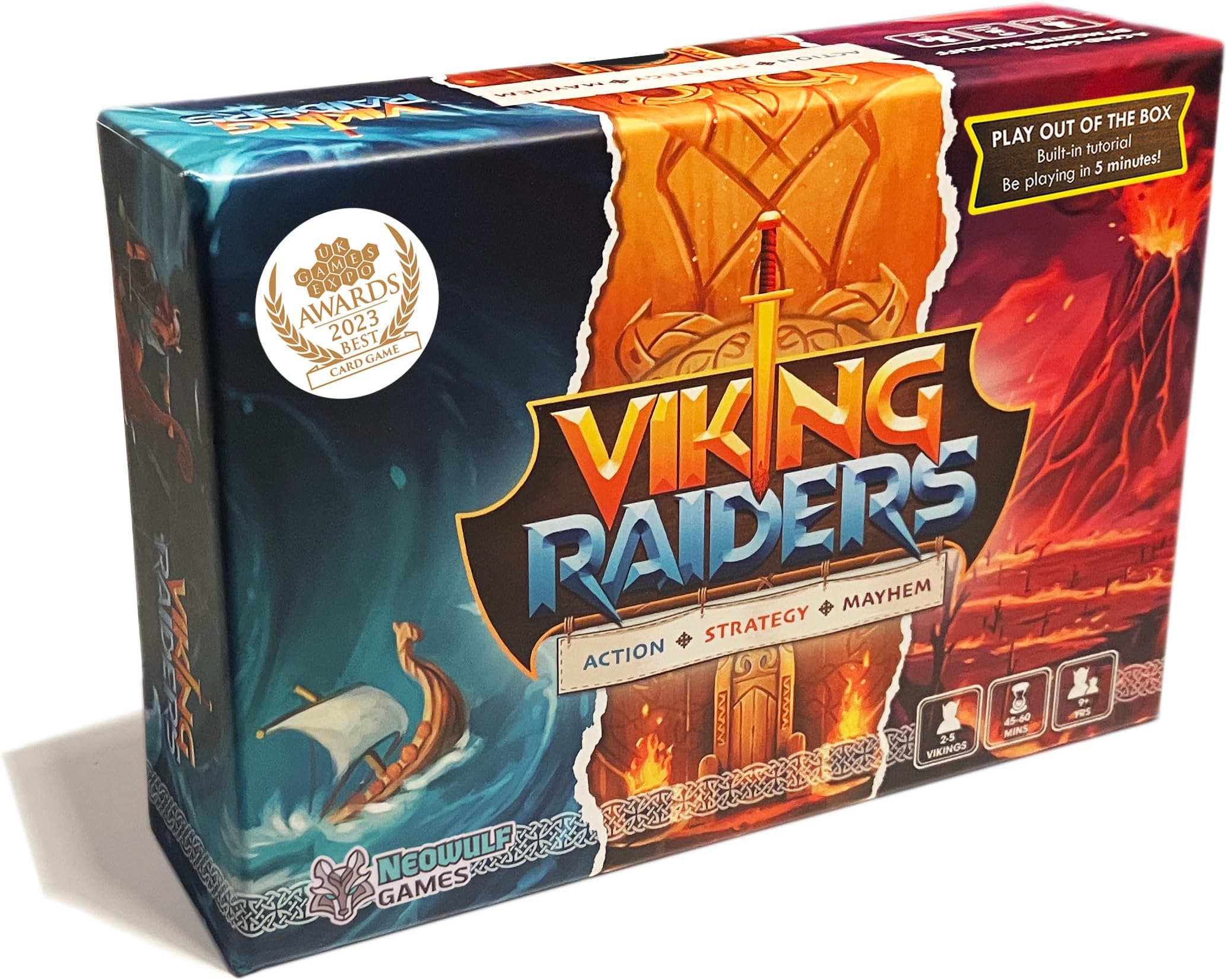 Viking Raiders The Card Game for Interactive Viking Fun for 2-5 People from 9 Years | Travelable Box of 198 Cards | Ideal as a Family Game, for Game Nights and Holidays
